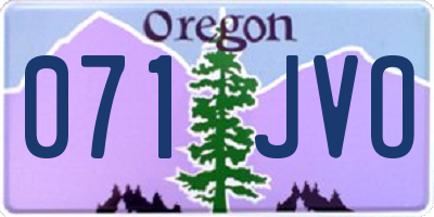 OR license plate 071JVO