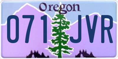 OR license plate 071JVR