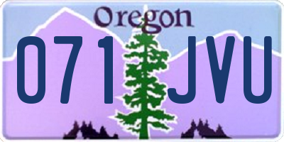 OR license plate 071JVU