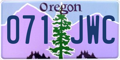 OR license plate 071JWC