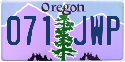 OR license plate 071JWP