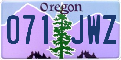 OR license plate 071JWZ