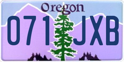 OR license plate 071JXB