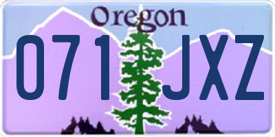 OR license plate 071JXZ