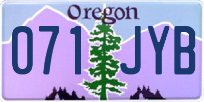 OR license plate 071JYB