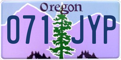 OR license plate 071JYP