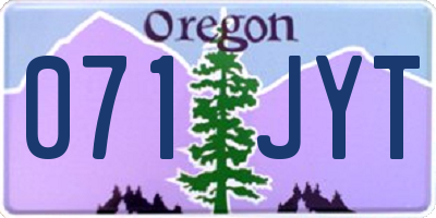 OR license plate 071JYT