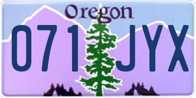 OR license plate 071JYX