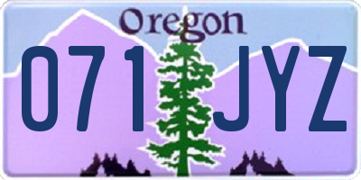 OR license plate 071JYZ