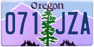 OR license plate 071JZA