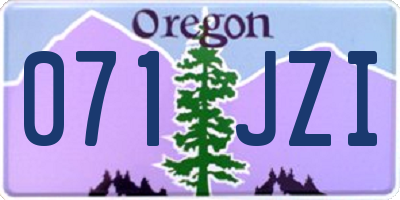 OR license plate 071JZI
