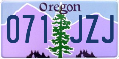 OR license plate 071JZJ