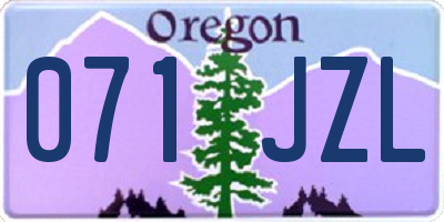 OR license plate 071JZL