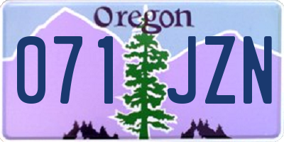 OR license plate 071JZN