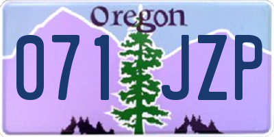 OR license plate 071JZP