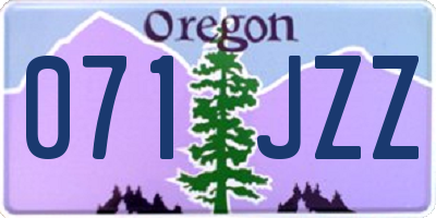 OR license plate 071JZZ
