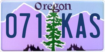 OR license plate 071KAS