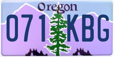 OR license plate 071KBG