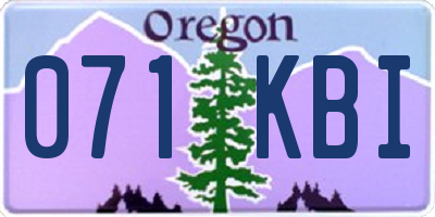 OR license plate 071KBI