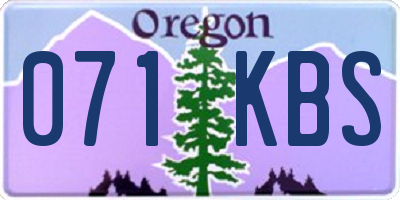 OR license plate 071KBS
