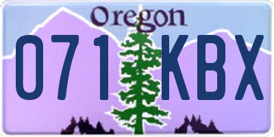 OR license plate 071KBX