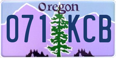 OR license plate 071KCB