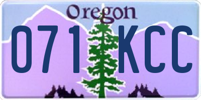 OR license plate 071KCC