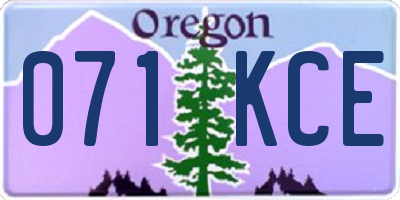 OR license plate 071KCE