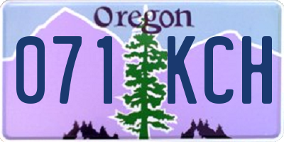 OR license plate 071KCH