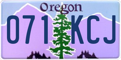OR license plate 071KCJ