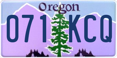 OR license plate 071KCQ