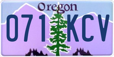 OR license plate 071KCV
