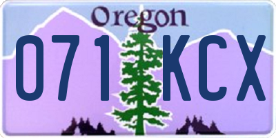 OR license plate 071KCX