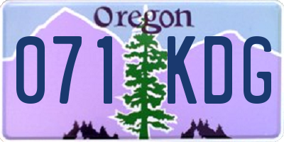 OR license plate 071KDG