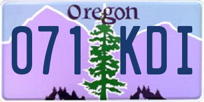OR license plate 071KDI