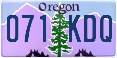 OR license plate 071KDQ
