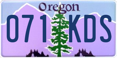 OR license plate 071KDS