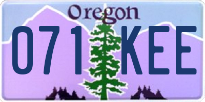 OR license plate 071KEE
