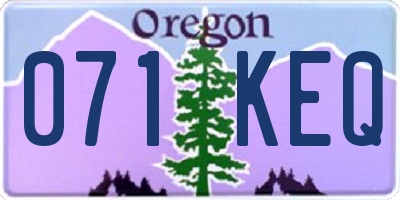 OR license plate 071KEQ