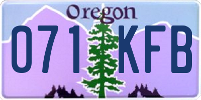OR license plate 071KFB