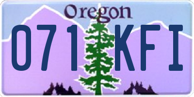 OR license plate 071KFI