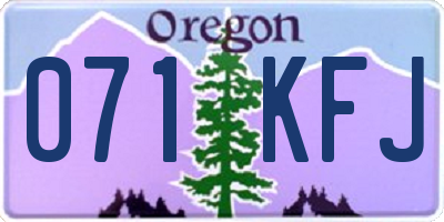 OR license plate 071KFJ