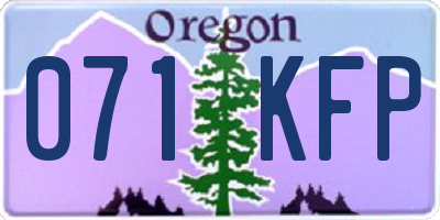 OR license plate 071KFP