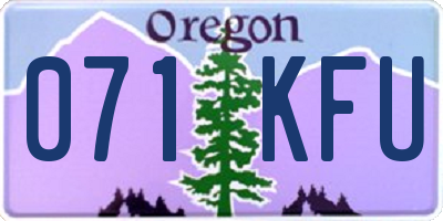 OR license plate 071KFU