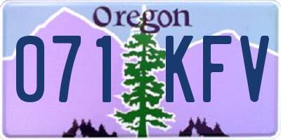 OR license plate 071KFV