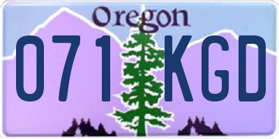 OR license plate 071KGD