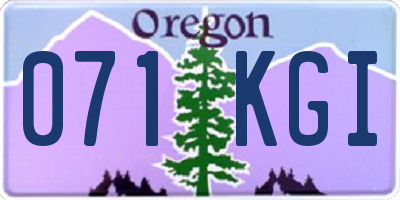 OR license plate 071KGI