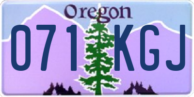 OR license plate 071KGJ