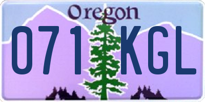 OR license plate 071KGL