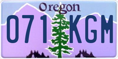OR license plate 071KGM